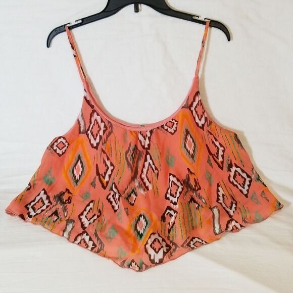 Bella D‎ Aztec Print Spaghetti Strap Top Size L - Picture 1 of 4